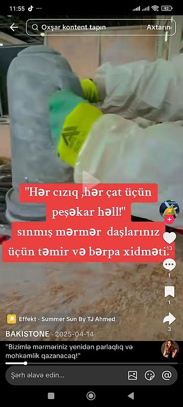 balyans pilleken: Mərmər daşların bərpası və mərmər məhsulların hazırlanması xidməti - — 1