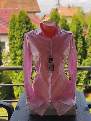 Košulje: Ženska košulja – svetloružičasta - Klasičan kroj sa kragnom i — 8