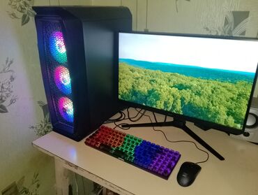 Masaüstü kompüterlər və iş stansiyaları: RGB KEYS( oyun üçün ela ) gtx 1660 süper 6 GB ram i7 9700 GHz