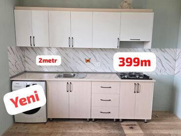 metbex dolab: Yeni ‼️Mətbəxt mebeli 399m ölçü 2metr çatdirilma quraşdirilma pulsuz
