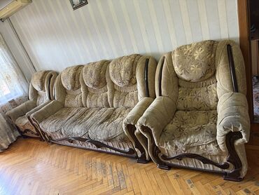 2 el divanlar: İşlənmiş, Divan, 2 kreslo, Divan, Bazalı, Açılan