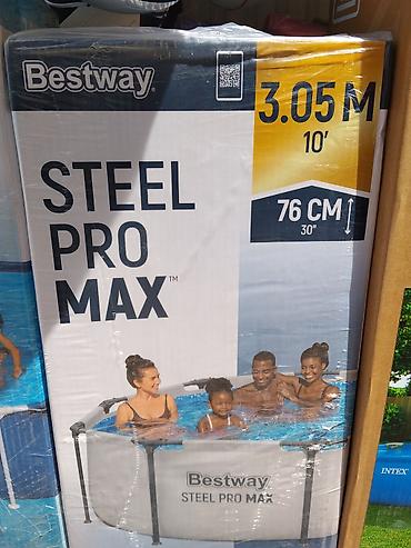Бассейны: Каркасный бассейн Bestway Steel Pro Max. - Форма: круглый. - Диаметр — 1