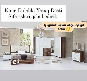стенка для спальни: Künc dolablı yataq dəsti – sifarişlə hazırlanır. Komplekt: - Künc — 1