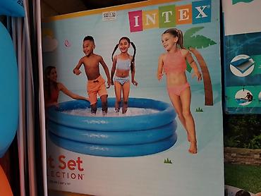 Надувной детский бассейн Intex - Классическая круглая форма с тремя