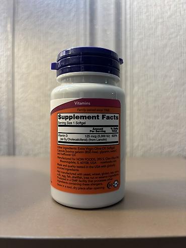 aspire: Məhsul: NOW Vitamin D3 – Yüksək Güclü, 5,000 IU Xüsusiyyətlər: - — 2