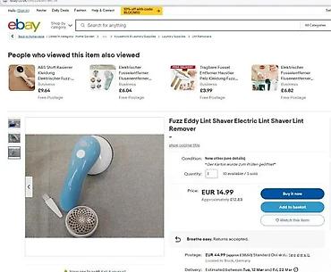 Ostali kućni aparati: FuzzEddy – električni aparat za uklanjanje bubuljica/ćebica sa tkanina — 5