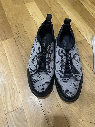 emperio armani: Emporio Armani kişi idman ayaqqabısı - Model: EA logolu sneaker - — 2