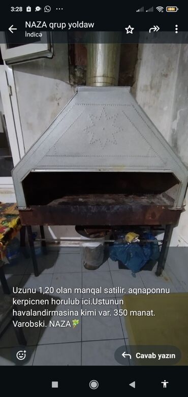 Бочки: Uzunu 1,20 olan manqal satilir. aqnaponnu kerpicnen horulub