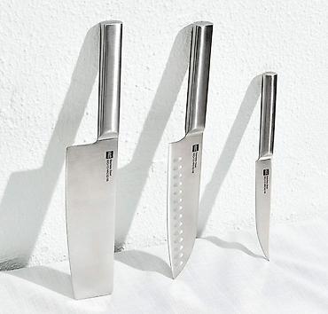 мясной нож: Набор ножей с подставкой HuoHou Stainless Steel Kitchen Knife Set — 3