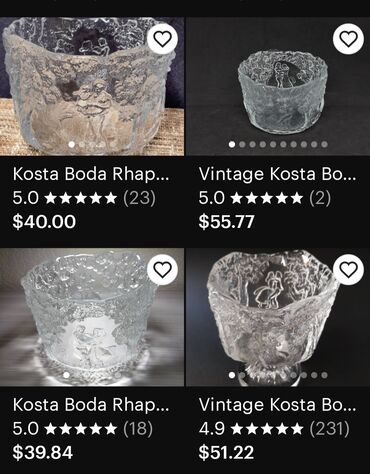 Činije: Cinija nova Kosta Boda,Kjell Engman rucni rad 70te. Cinija — 2