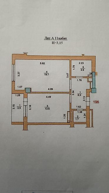 49: 2 комнаты, 49 м², Тунгуч мкр Элитка, 11 этаж, Дизайнерский ремонт — 2
