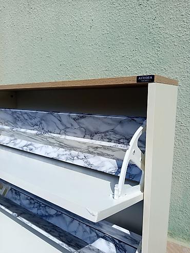 tabletka stullar: Yeni, 3 qapılı, Ağ, Ayaqqabı dolabı — 3