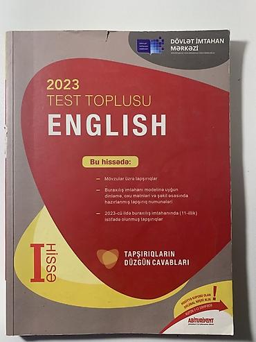 Testlər: Məhsul: 2023 “Test Toplusu – English”, I hissə (DİM) Təsvir: - Dövlət — 2