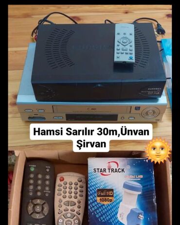 philips lazer aparati: Bu dəstə bir "Euromax" markalı qara rəngli peyk qəbuledicisi, iki ədəd