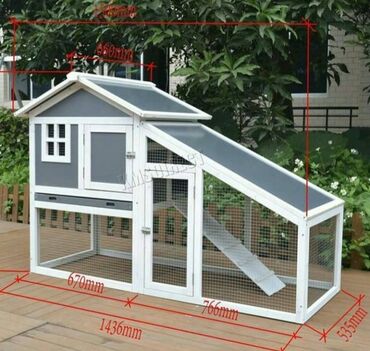 Yuvalar: Açıq havada istifadə üçün taxta toyuq damları və voliər komplektləri — 2