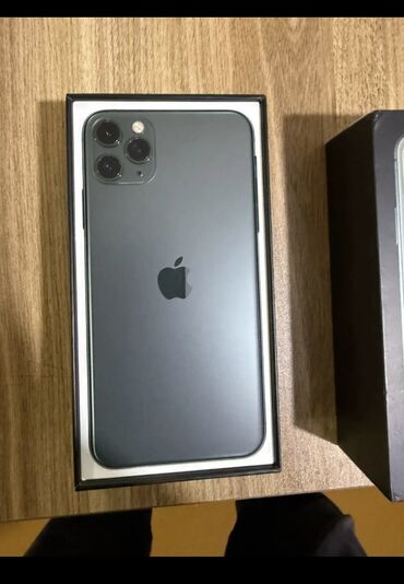 Apple iPhone: IPhone 11 Pro Max, Matte Midnight Green, Zəmanət, Simsiz şarj, Sənədlərlə — 2