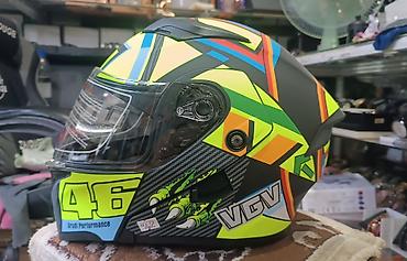 motor kasklar: Motorsiklet dəbilqəsi – tam üzlü çənəsi açılan 95-azn(full-face) model — 1