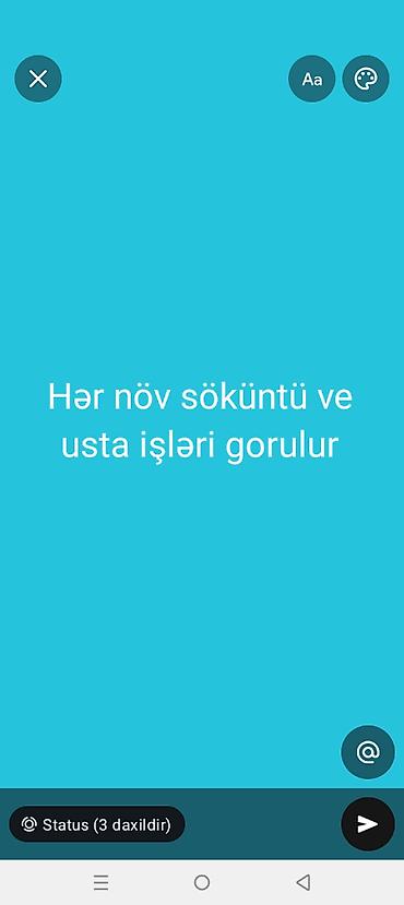 lambir: Hər növ söküntü ve tikinti işləri görülür obyek mağaza restoran ve bir — 1