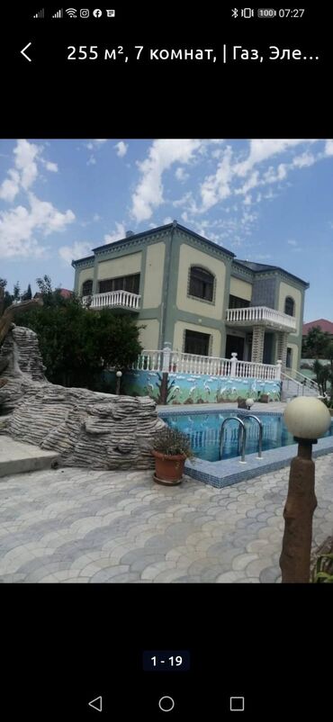 bakıxanov kiraye ev: 345 kv. m, 7 otaqlı, Hovuzlu, Kombi, Qaz, İşıq