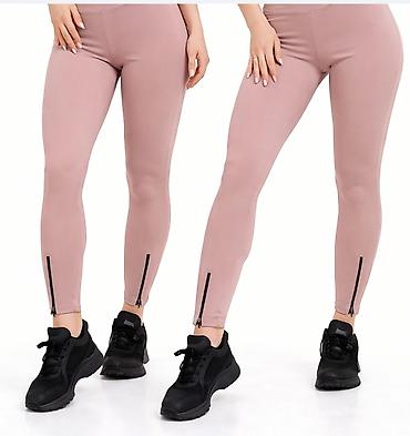 Ženske pantalone i helanke – puder roze - Model 1: Klasične ravne