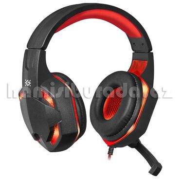 ucuz maqintafonlar: Qulaqlıq-qarnitur Defender Warhead G-370 Black Red (64037) Brend