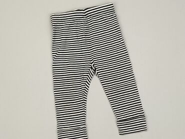 legginsy z białym paskiem z boku: Legginsy, 6-9 m, stan - Dobry