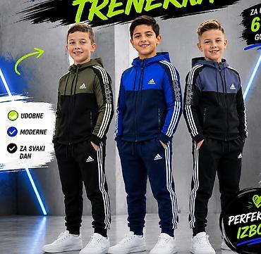 maxi suknja: Dečiji trenerki kompleti Adidas Mokra likra velicine plava 8 — 1
