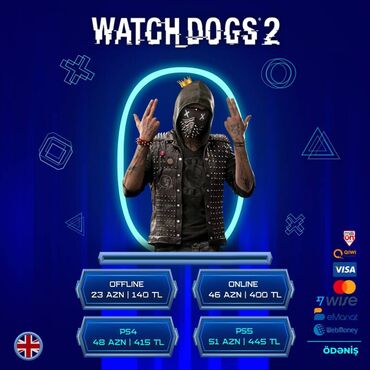 playstation 2 memory card v Azərbaycan | PS2 & PS1 (Sony PlayStation 2 & 1): Watch dogs 2 dillər: i̇ngi̇li̇s və s. ömürlük zəmanətlə🔥🔥🔥 🔵offline