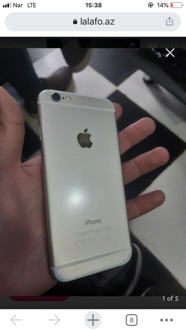 Apple iPhone: IPhone 6, 16 GB, Gümüşü, Barmaq izi