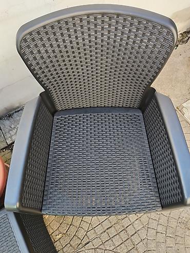 Setovi stolova i stolica: Baštenski set + roštilj na ugalj - Dva prostrana naslonska stolca od — 8