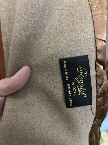 Пальто: Пальто, Классика, Кашемир, Длинная модель, С поясом, Двубортная модель, С утеплителем, XL — 5