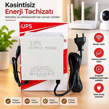 UPS adapter 12V 2A Mağazada gördüyünüz məhsulları nəğd və nəğdsiz