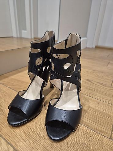 Sandale: Nine West crne sandale na štiklu - Dizajn: elegantne sandale sa — 7