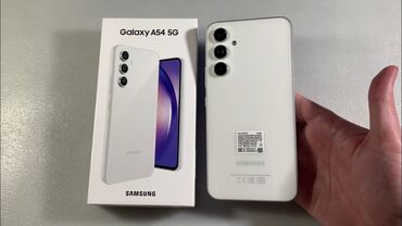 a54 samsung цена бишкек: Samsung Galaxy A54 5G, Колдонулган, 128 ГБ, түсү - Ак, 2 SIM