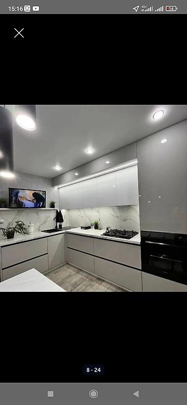 Кухонные гарнитуры: Кухонный гарнитур, цвет - Серый, МДФ — 73