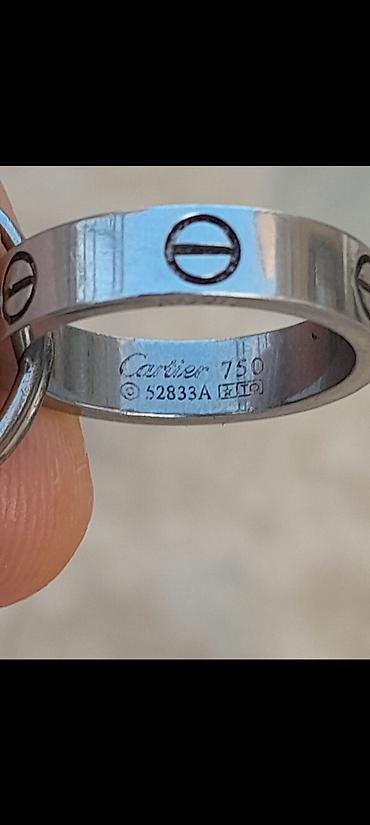 yantar uzuk: Alyans, Üzük, Cartier, Ağ qızıl, 750 Əyar, Qaşsız, 5.00+ Karat — 1