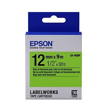 hp printer: Epson LK-4GBF C53S654018 Fluorescent Black/Green Etiket Lenti 12 mm x — 1