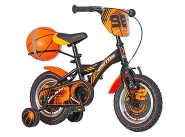 hm duks: Bicikl kids Visitor Basket 12" – crno‑narandžasti Dečiji bicikl sa — 2