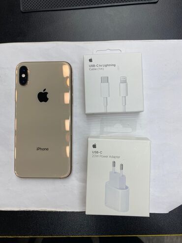 чехлы xs: IPhone Xs, Б/у, 256 ГБ, Золотой, Наушники, Зарядное устройство, Защитное стекло, 100 %