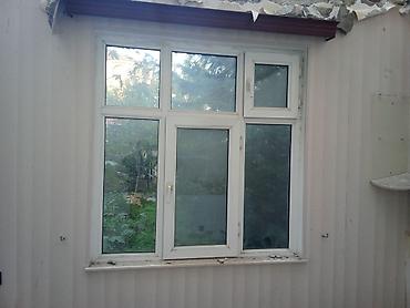 qapi evi: PVC pəncərə və qapı dəsti - Material: ağ rəngli PVC profil - Pəncərə — 1