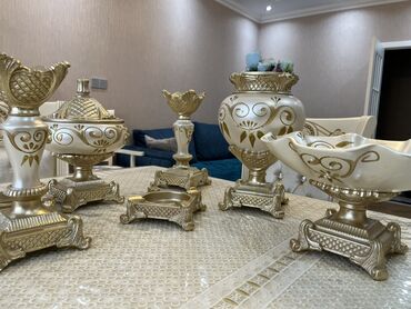 Digər dəstlər və servizlər: Klassik üslubda dekorativ süfrə/garnitur dəsti - Rəng: şampan-ağ və — 2