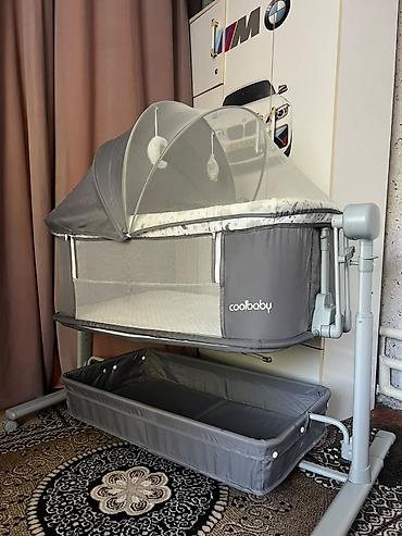 манеж люлька: Детская колыбель-манеж Coolbaby (серый) - Функция прикроватной — 2