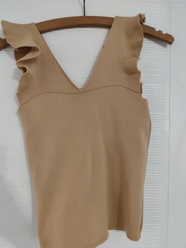 zara pantalone sa sljokicama: Zara, One size, Jednobojni, bоја - Bež
