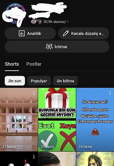 tiktok jeton almaq: Salam Youtube hesabı satılır Bir aya 20 k abone yigmisam bir ara — 1