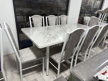 Кухонные столы и стулья: Кухонный стол и стул, цвет - Серый — 4