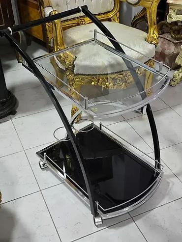 stilski klub sto: Kolica za piće / mini bar 🍸🛒 Dobro stanje. ✅ Lično preuzimanje ili — 4