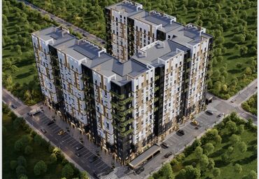 как купить квартиру в рассрочку в бишкеке: 1 комната, 46 м², Элитка, 10 этаж, ПСО (под самоотделку)