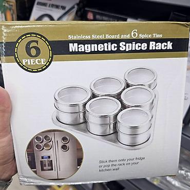 ikea vakum drzaci: Posudice sa magnetom od nerđajućeg čelika (6 kom) za začine i druge — 9