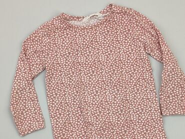 bluzka w kwiaty z bufiastymi rękawami: Bluzka, H&M, 3-4 lat, 98-104 cm, stan - Bardzo dobry