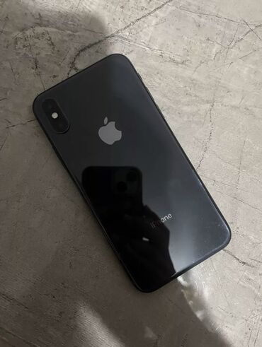 дисплей iphone xs max: IPhone X, Колдонулган, 64 ГБ, Jet Black, Заряддоочу түзүлүш, Кабель, Кулакчындар, 80 %